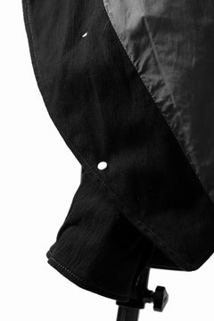 画像をギャラリービューアに読み込む, incarnation CURVED FRONT JACKET / ELASTIC COTTON (BLACK)