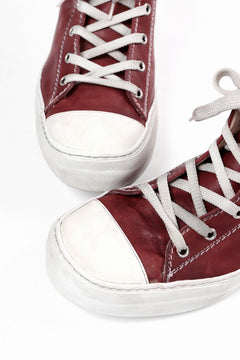 画像をギャラリービューアに読み込む, incarnation HIGH CUT LACE UP SNEAKER / HORSE FULL GRAIN (HAND DYED DARK RED)