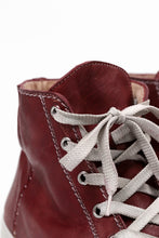 画像をギャラリービューアに読み込む, incarnation HIGH CUT LACE UP SNEAKER / HORSE FULL GRAIN (HAND DYED DARK RED)