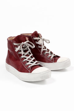 画像をギャラリービューアに読み込む, incarnation HIGH CUT LACE UP SNEAKER / HORSE FULL GRAIN (HAND DYED DARK RED)