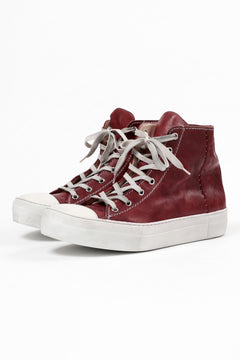 画像をギャラリービューアに読み込む, incarnation HIGH CUT LACE UP SNEAKER / HORSE FULL GRAIN (HAND DYED DARK RED)