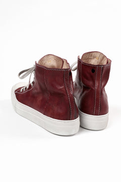 画像をギャラリービューアに読み込む, incarnation HIGH CUT LACE UP SNEAKER / HORSE FULL GRAIN (HAND DYED DARK RED)