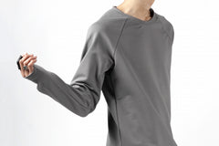 Load image into Gallery viewer, incarnation RAGLAN LONG SLEEVE TOPS / ELASTIC F.TERRY (GREY)