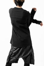 Load image into Gallery viewer, incarnation HENRY NECK LONG SLEEVE TOPS / ELASTIC F.TERRY (BLACK)