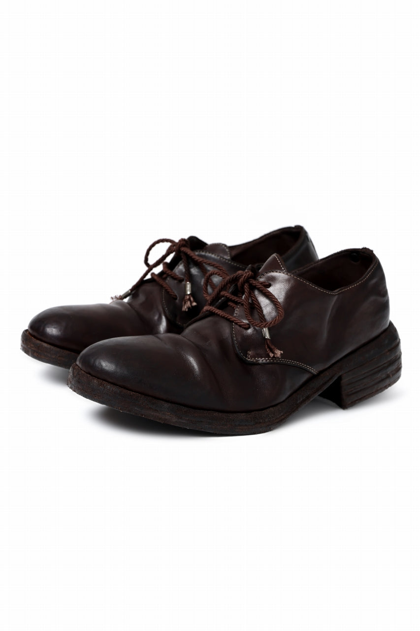 incarnation HORSE LEATHER DERBY SHOES / PIECE DYED (DARK BROWN)