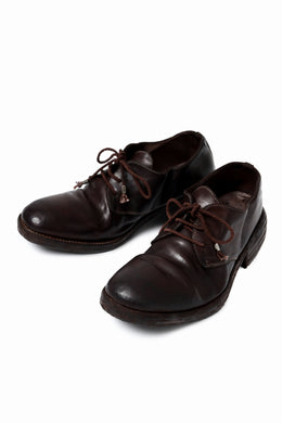 incarnation HORSE LEATHER DERBY SHOES / PIECE DYED (DARK BROWN)