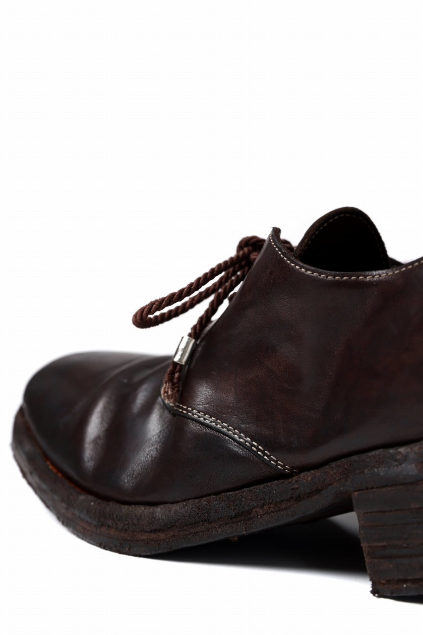 incarnation HORSE LEATHER DERBY SHOES / PIECE DYED (DARK BROWN)