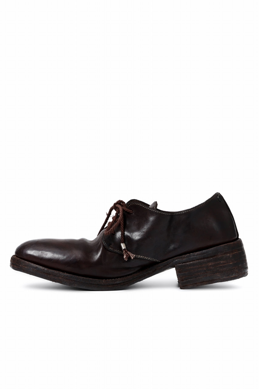 incarnation HORSE LEATHER DERBY SHOES / PIECE DYED (DARK BROWN)