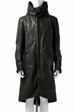 Load image into Gallery viewer, incarnation exclusive BUFFALO LEATHER MODS COAT / OBJECT DYED (DEEP OLIVE)