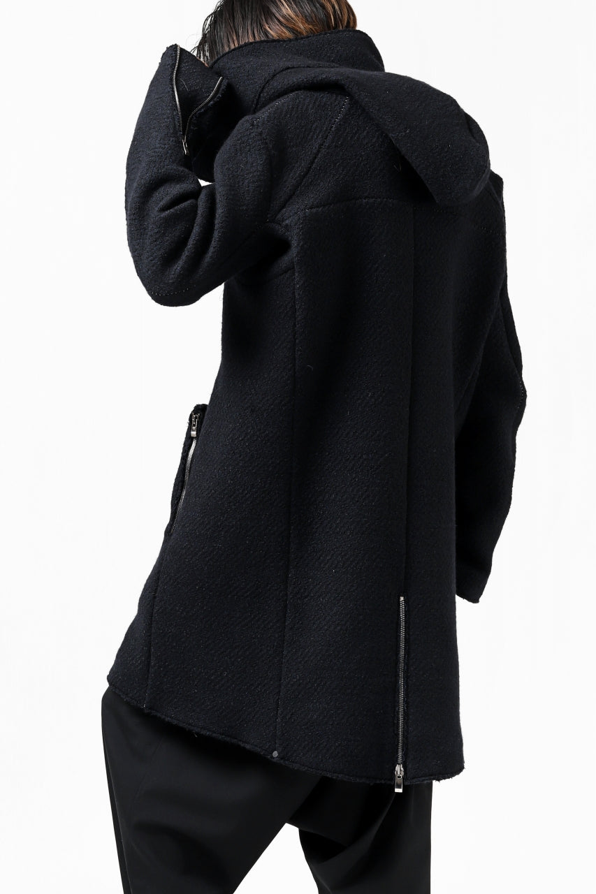 画像をギャラリービューアに読み込む, incarnation exclusive RAGLAN DARTS SHOULDER MODS COAT / HEAVY TWEED (BLACK)