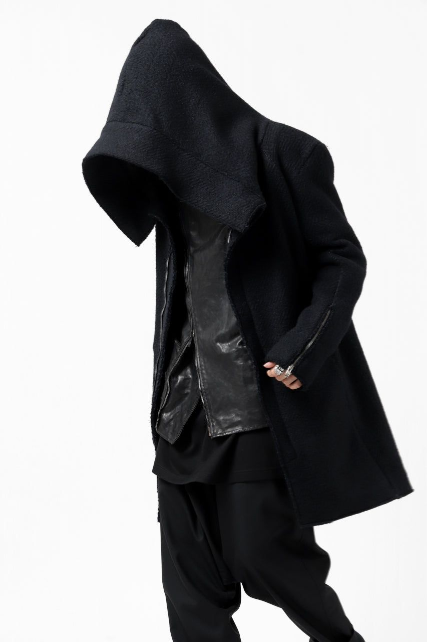 画像をギャラリービューアに読み込む, incarnation exclusive RAGLAN DARTS SHOULDER MODS COAT / HEAVY TWEED (BLACK)