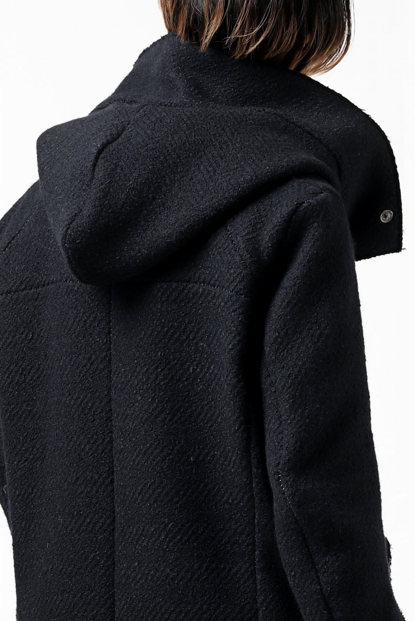 画像をギャラリービューアに読み込む, incarnation exclusive RAGLAN DARTS SHOULDER MODS COAT / HEAVY TWEED (BLACK)