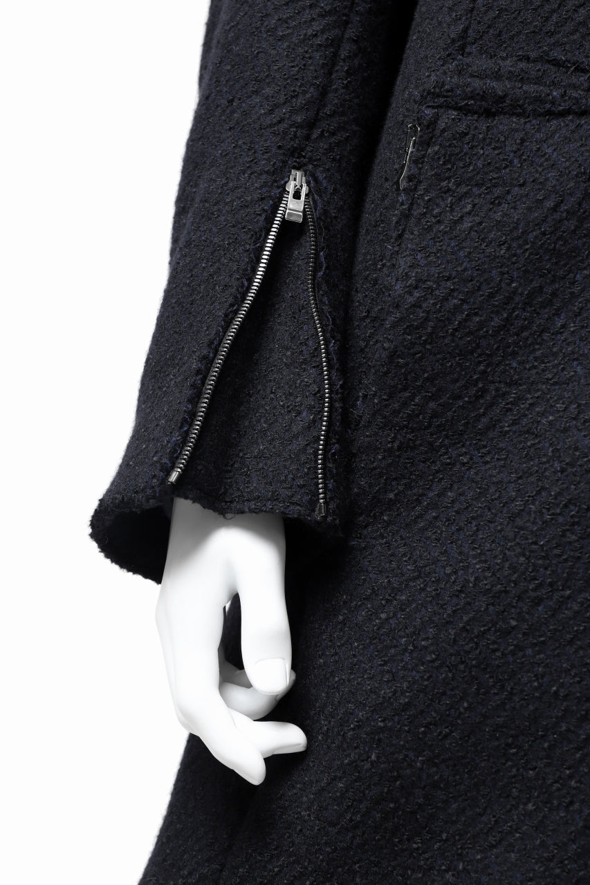 incarnation exclusive RAGLAN DARTS SHOULDER MODS COAT / HEAVY TWEED (BLACK)