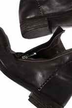 Load image into Gallery viewer, incarnation exclusive HORSE LEATHER WRAP FRONT ZIP MID BOOTS / PIECE DYED (DARK BROWN)