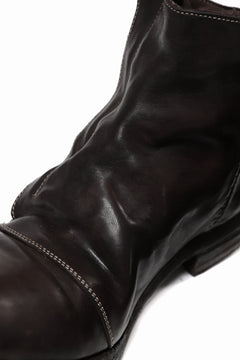 Load image into Gallery viewer, incarnation exclusive HORSE LEATHER WRAP FRONT ZIP MID BOOTS / PIECE DYED (DARK BROWN)