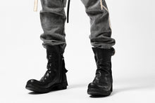 Load image into Gallery viewer, incarnation DROP CROTCH ARMY PANTS MP-1S / CANVAS + HORSE LEATHER (GREY)