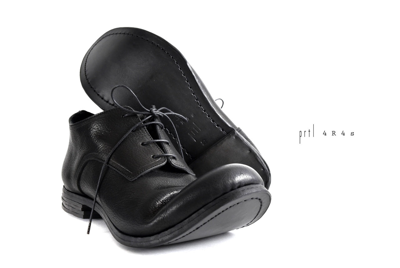 prtl x 4R4s exclusive Derby Shoes / Waxy Steer "No 3-2M" (BLACK)