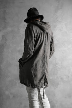 Load image into Gallery viewer, masnada HOODED SHIRT COAT / LINO TINTA IN CAPO (ROCK)