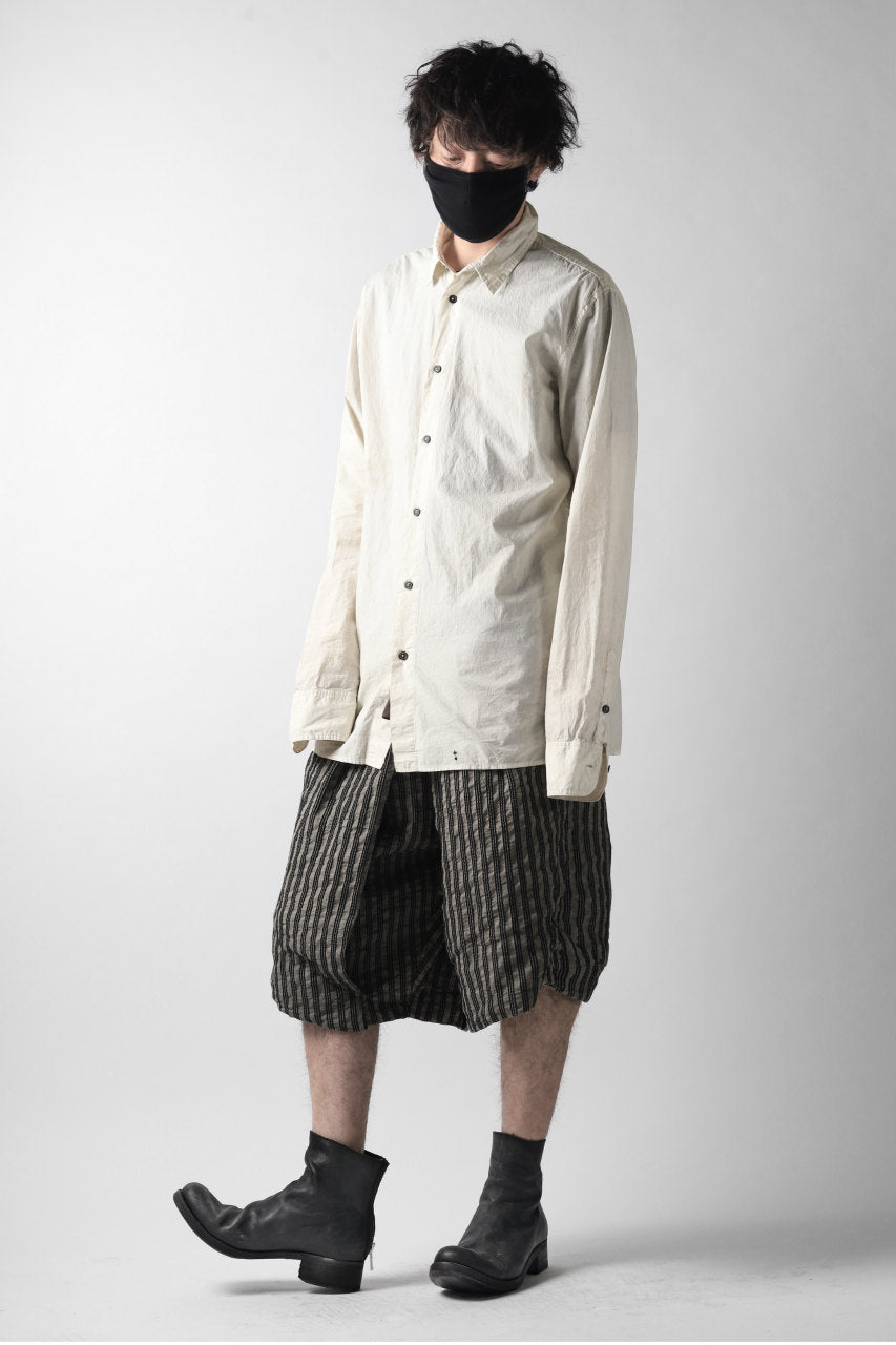 RUNDHOLZ DIP REGULAR COLLAR SHIRT / DYED C-CLOTH (MARBLE)