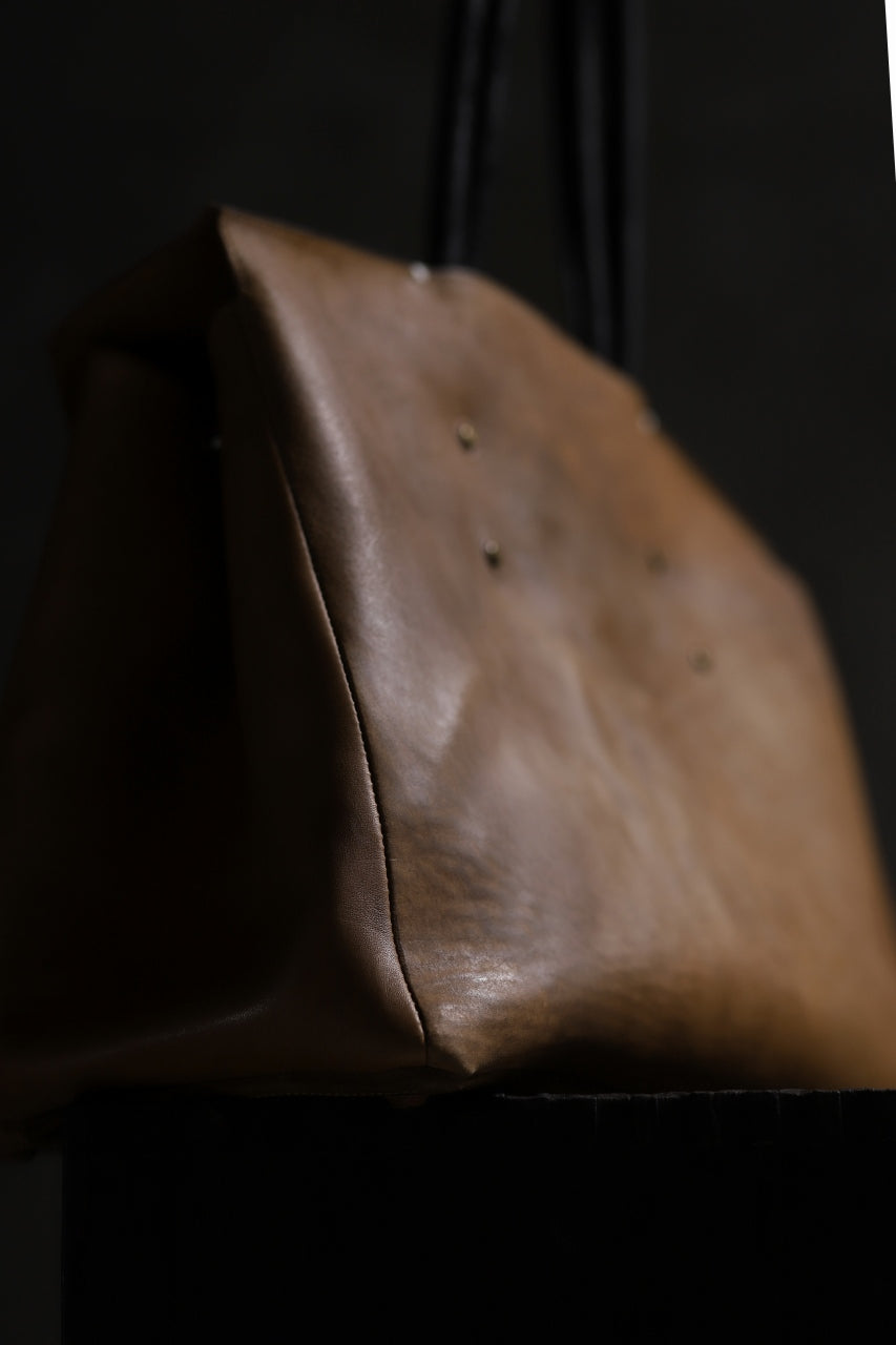 ierib exclusive bark bag #40 / raw shell cordovan (NATURAL)
