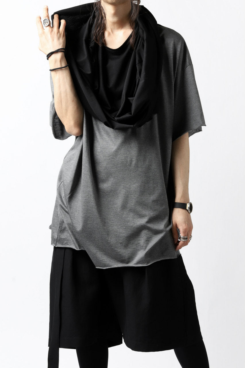 A.F ARTEFACT exclusive OVER SIZED LAYERED TEE (BLACK x GREY)