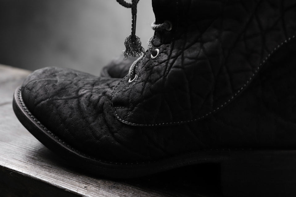 Load image into Gallery viewer, ierib exclusive LOGGER lace up boots / african elephant hand dyed (BLACK)