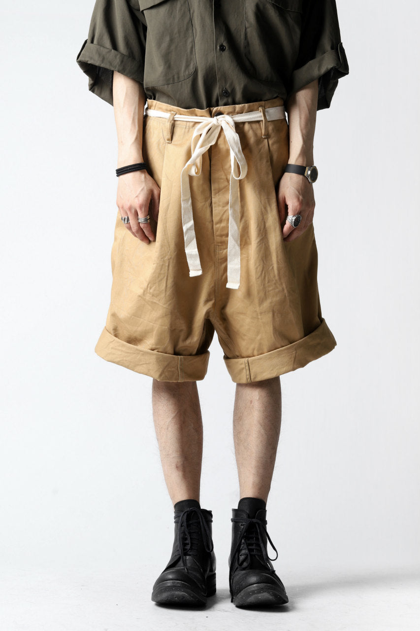 KLASICA GERALD-cc LOW CROTCH SHORTS / DRY CHINO CLOTH (BEIGE)