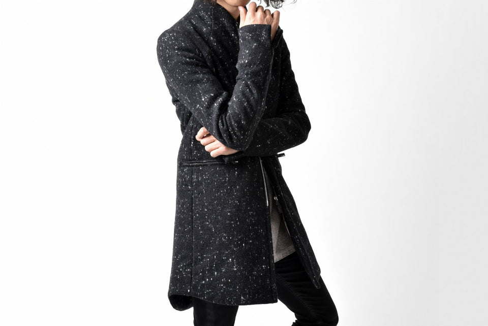 Load image into Gallery viewer, N/07 exclusive Padded Middle Coat / Wool Double-weave (SNOW BLACK)