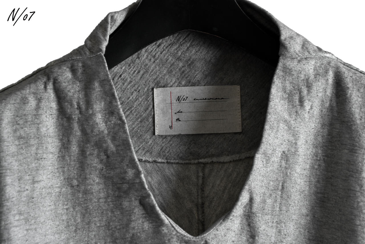 N/07 Neck Follow Jersey Tops / Sumi Ink Dyed (INK)