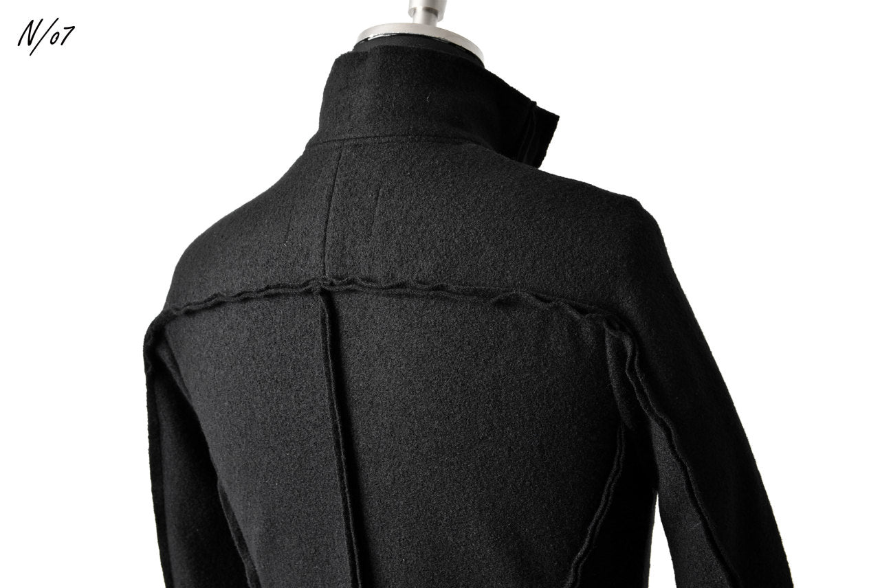 N/07 Rawcut Track Jacket / Woolring Fleece (BLACK)