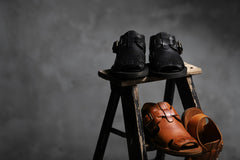 画像をギャラリービューアに読み込む, sus-sous sandal shoes / italy oiled cow leather *hand dyed (BLACK BROWN)