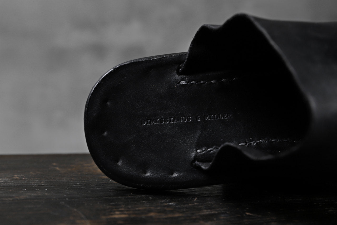 DIMISSIANOS & MILLER mule w toe-ring sandals / calf leather full grain (BLACK)