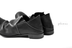 Load image into Gallery viewer, prtl x 4R4s exclusive 2way slip-on / Cavallo di Giappone - white stitch &quot;5-8M2&quot; (BLACK)