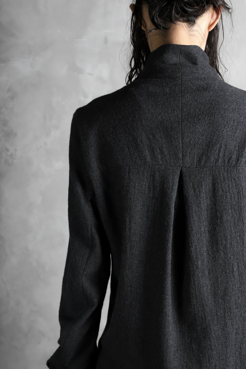 Load image into Gallery viewer, CEDRIC JACQUEMYN  L/S SPLIT FRONT SHIRT / VIRGIN WOOL (GREY)