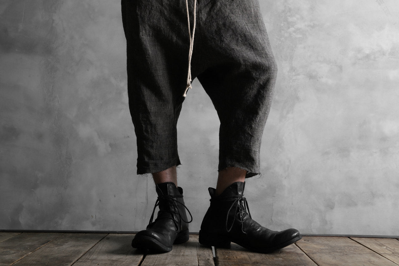AVIALAE exclusive DROPCROTCH TROUSERS / LINEN (GLEN CHECK)