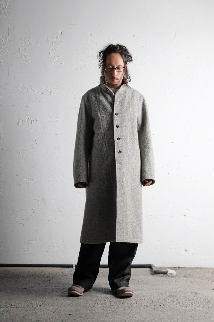 sus-sous medical coat / Napping melton wool (TOP GREY BEIGE)