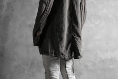 Load image into Gallery viewer, masnada HOODED SHIRT COAT / LINO TINTA IN CAPO (ROCK)