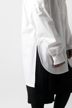 画像をギャラリービューアに読み込む, KAZUYUKI KUMAGAI Paneled Shirt Detachable-Detail / Typewriter C/Silk (WHITE)