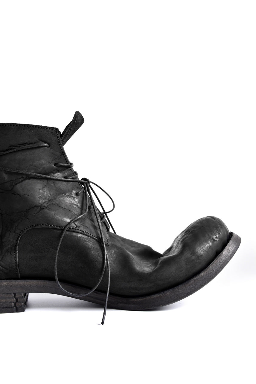 prtl x 4R4s exclusive 6Hole Laced Boots / CordovanSplit "No2-1" (BLACK)