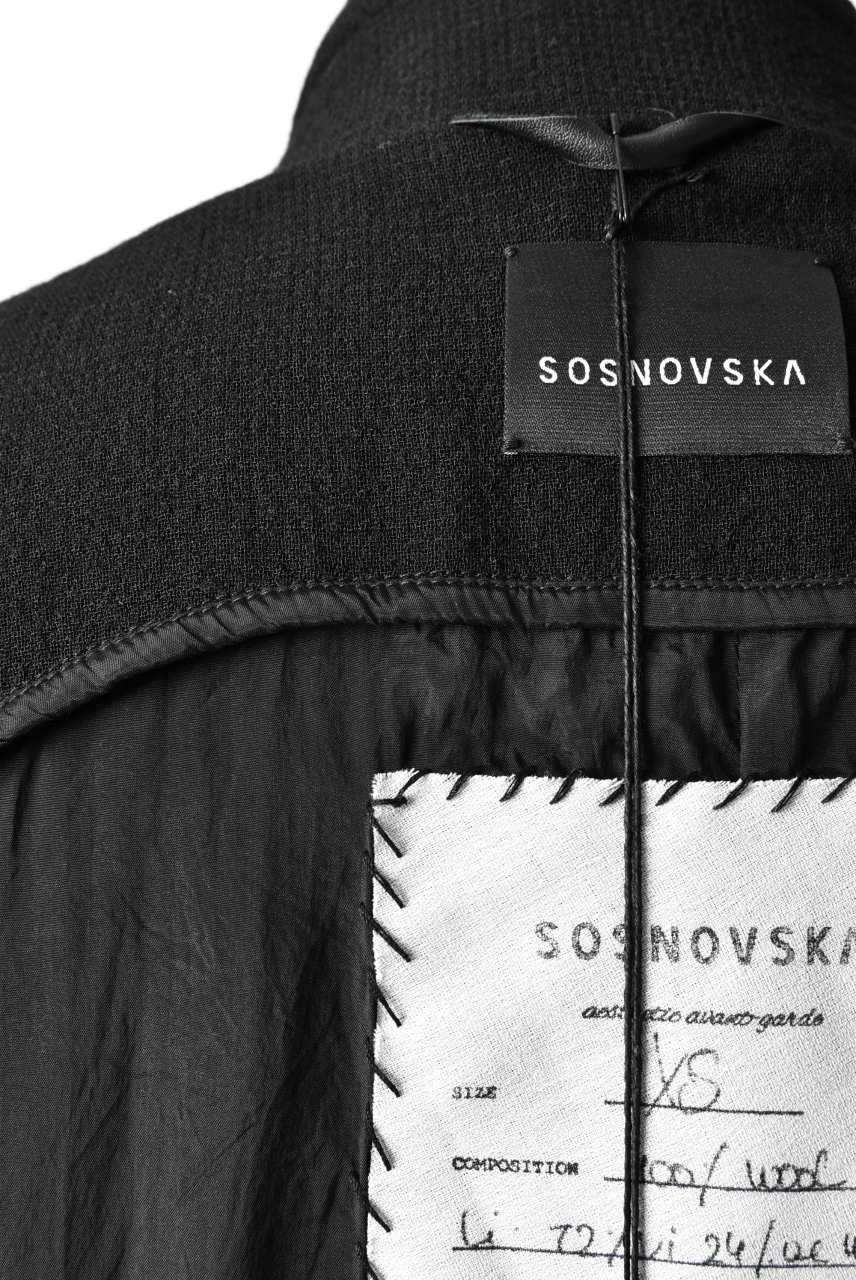 画像をギャラリービューアに読み込む, SOSNOVSKA exclusive DECONSTRUCTIVE INSERT JACKET (BLACK)