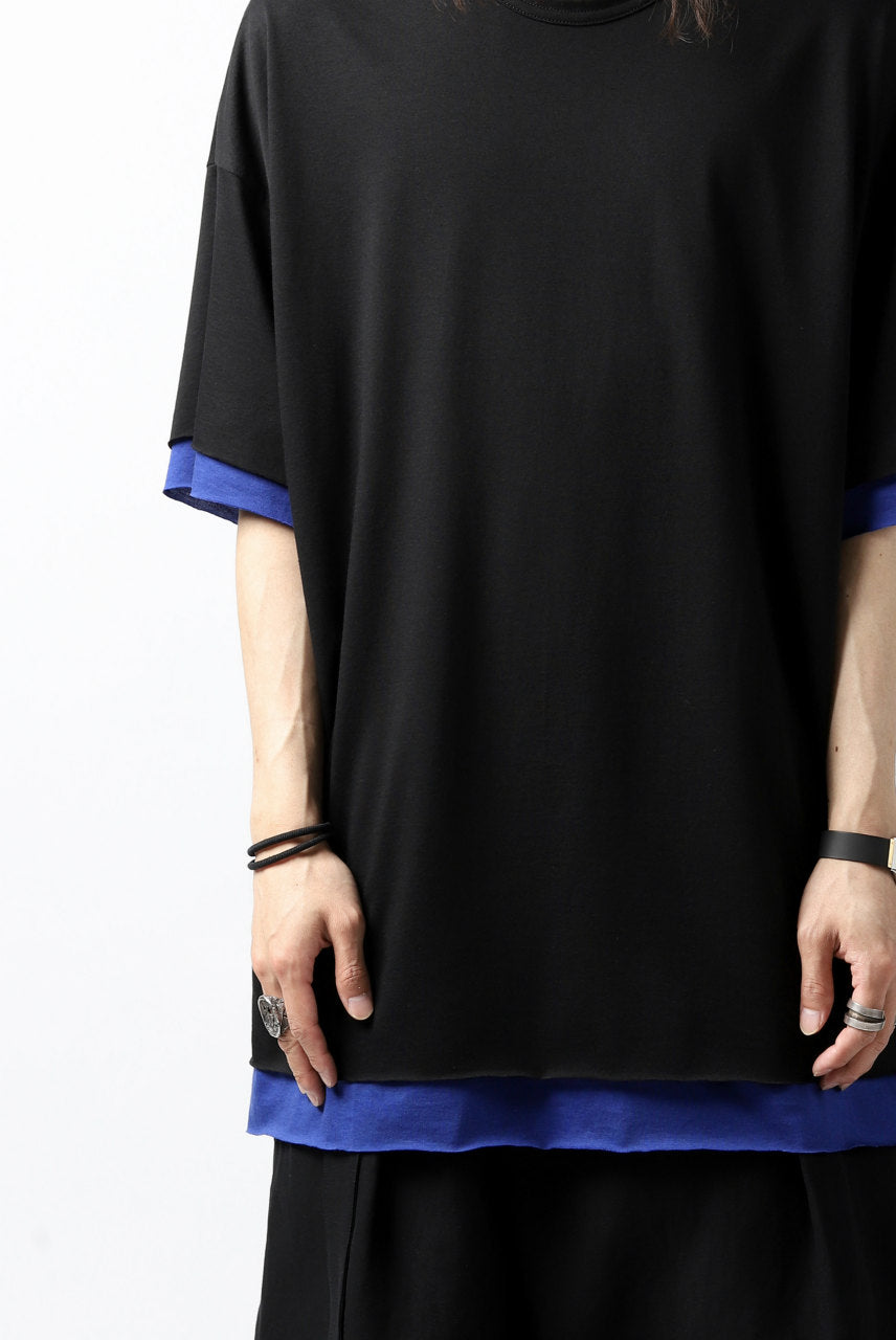 Load image into Gallery viewer, A.F ARTEFACT exclusive OVER SIZED LAYERED TEE (BLACK x NAVY)