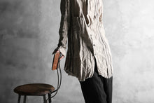 Load image into Gallery viewer, Aleksandr Manamis DARK SAND STRIPE LONG SHIRT