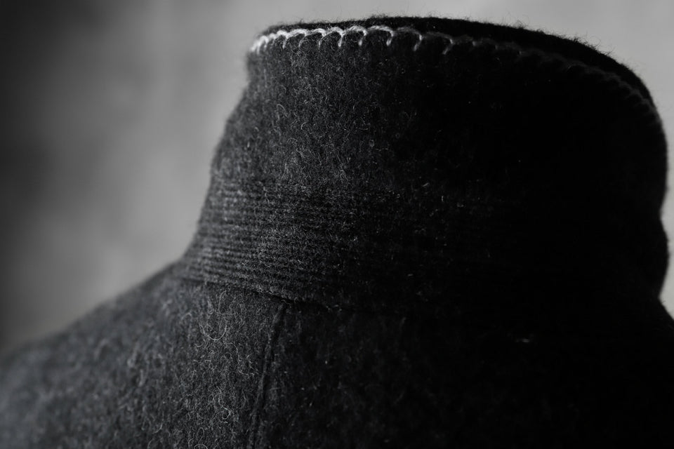 画像をギャラリービューアに読み込む, daska &quot;BALLON&quot;pilot jacket / reverse herringbone wool (BLACK)