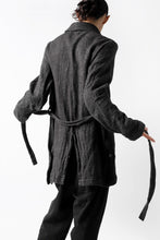 画像をギャラリービューアに読み込む, daska &quot;ALEN&quot; fencing coat / Enshu-Tweed sumi dyed (CARBON)