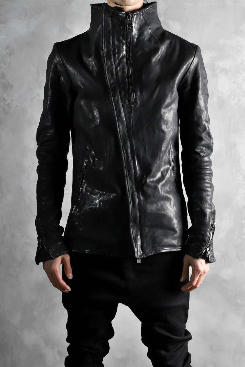 incarnation exclusive DUALFACE ZIP JACKET / OBJECT DYE TANNED HORSE*Stitchless (BLACK)