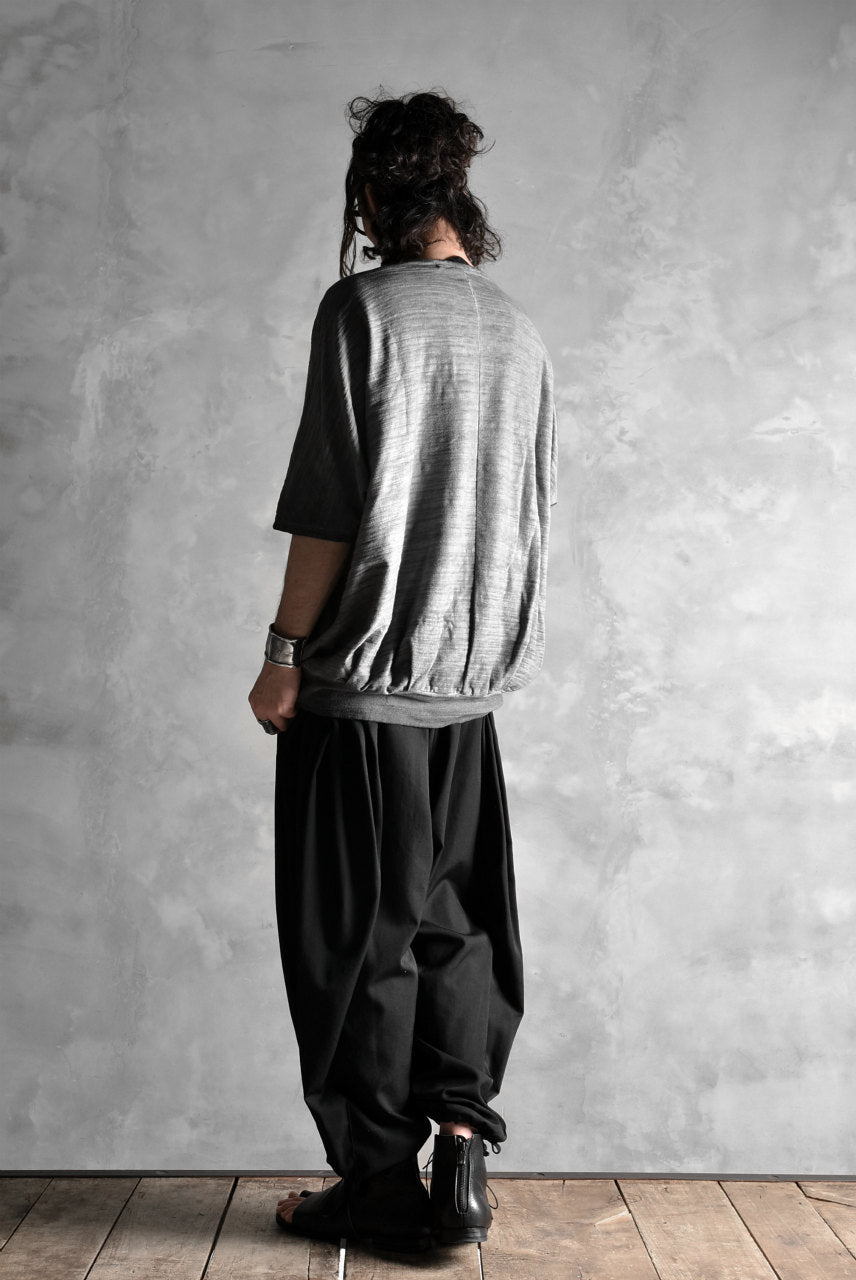 N/07 exclusive OVERFIT DOLMAN TEE / SLAB JERSEY REVERSE-COLD DYE (INK BLACK)