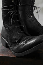 画像をギャラリービューアに読み込む, ierib LOGGER lace up boots / horse butt leather (BLACK)