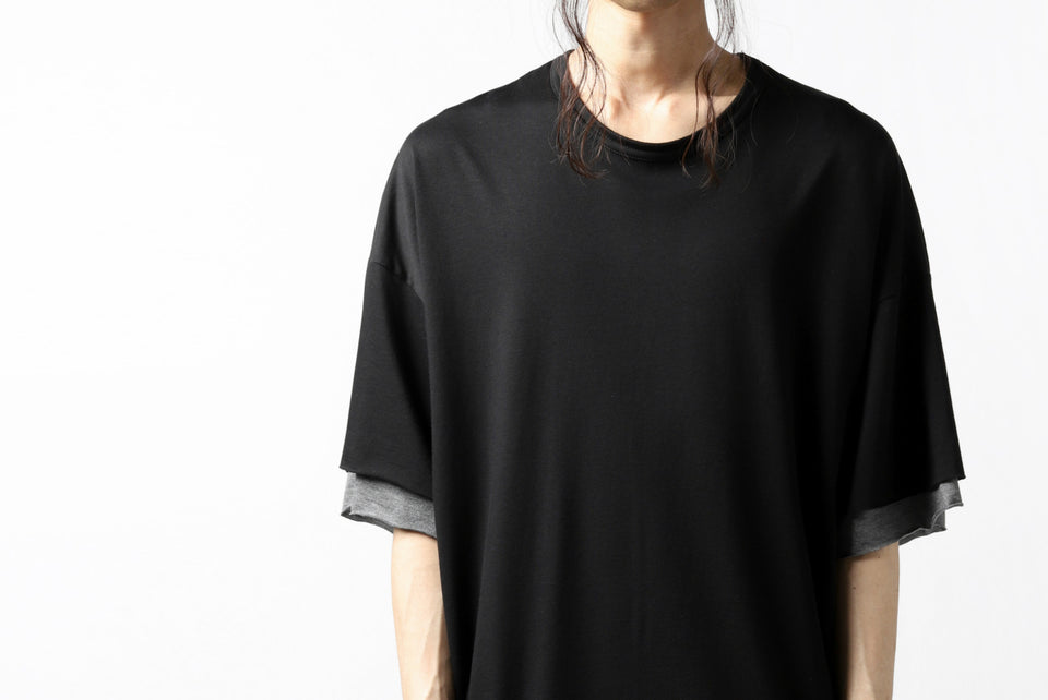 画像をギャラリービューアに読み込む, A.F ARTEFACT exclusive OVER SIZED LAYERED TEE (BLACK x GREY)