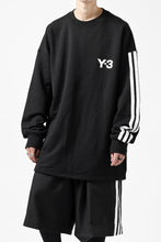 Load image into Gallery viewer, Y-3 Yohji Yamamoto 3 STRIPES LEFT SLEEVE SWEAT TOP / FRENCH TERRY (BLACK)