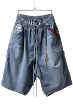 画像をギャラリービューアに読み込む, mastermind JAPAN LIGHT OZ SELVEDGE DENIM WORK SHORTS / SPECIAL WATER REPELLENT (INDIGO)